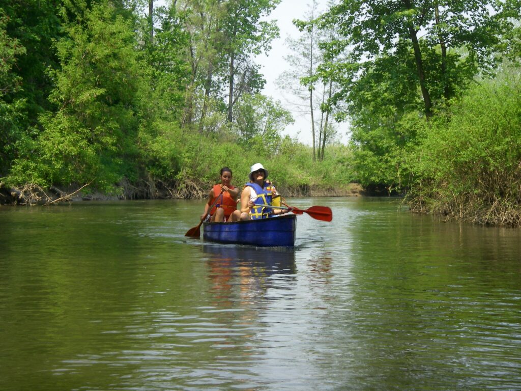 canoeists on big creek