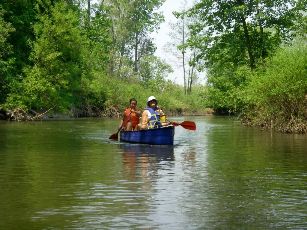 canoeists on big creek