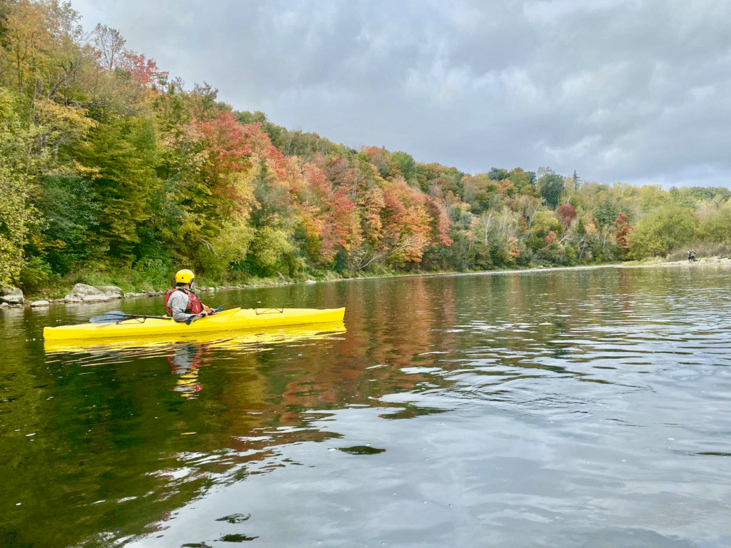 kayak in the fall colors