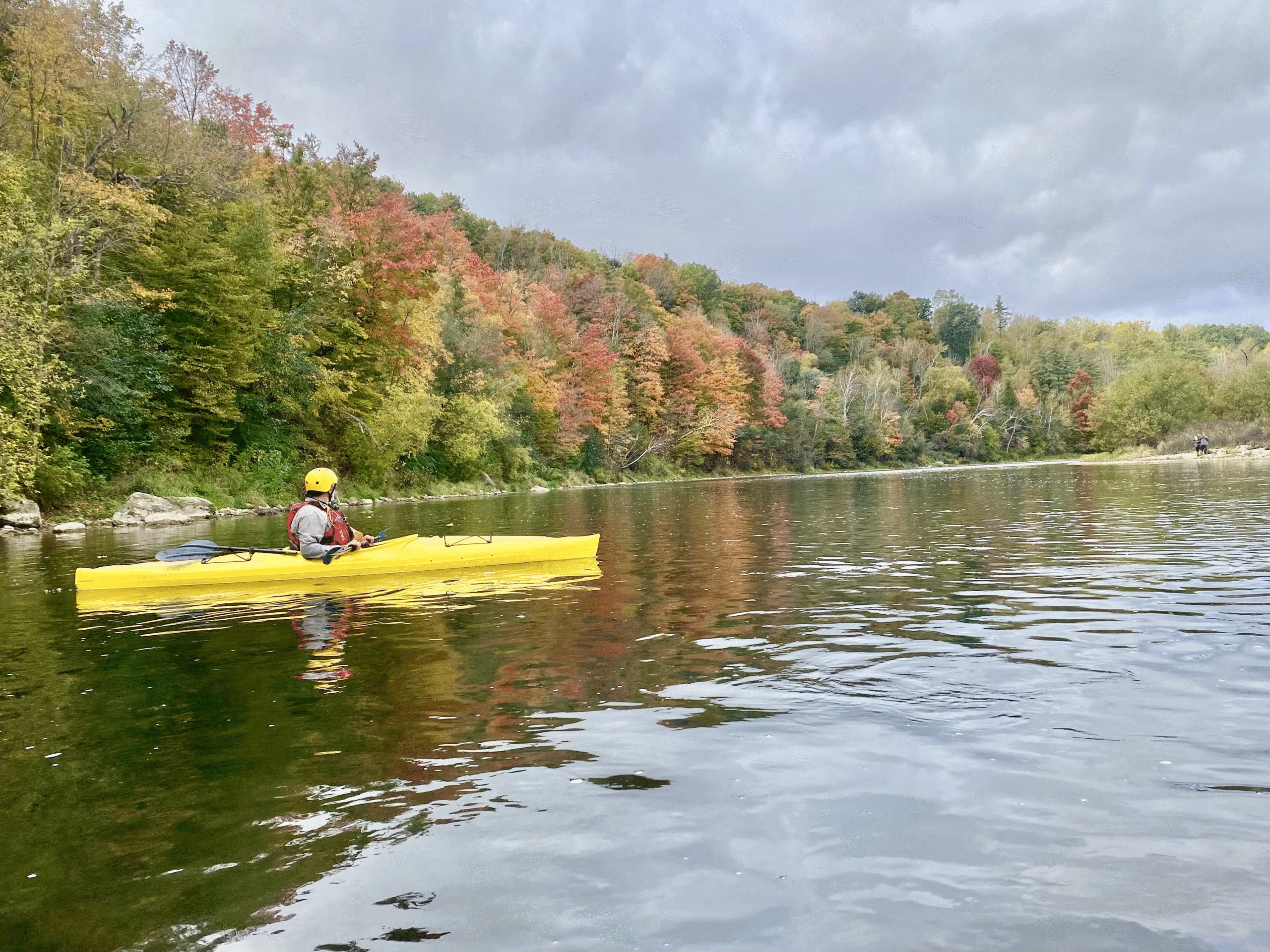 kayak in the fall colors