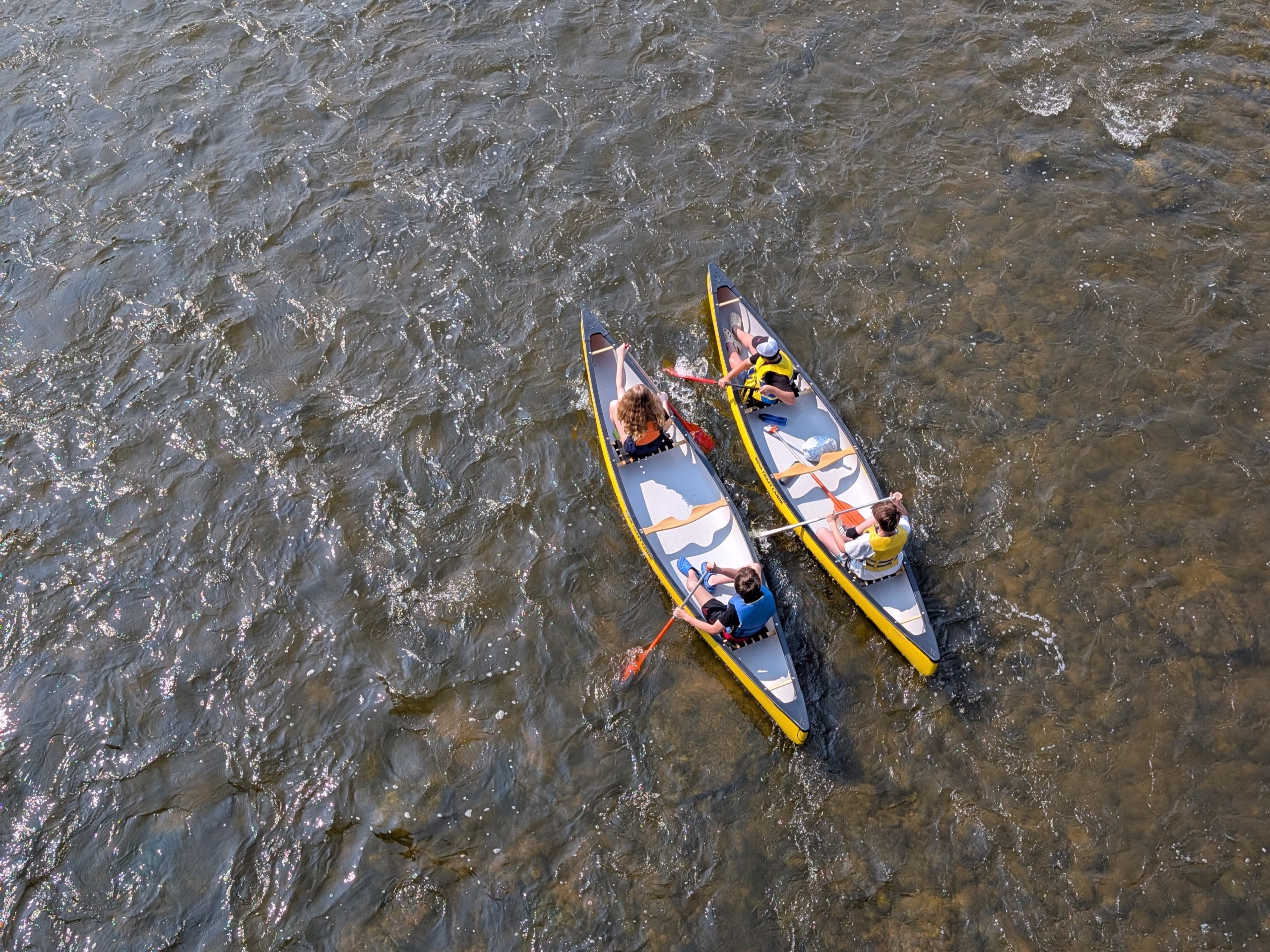 Paddling on the Grand River from Paris to Brant park at the William st bridge