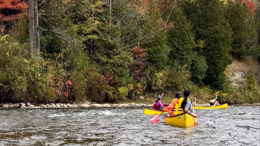 Canoeing and kayaking the Grand River with Grand Experiences in Paris Ontario.