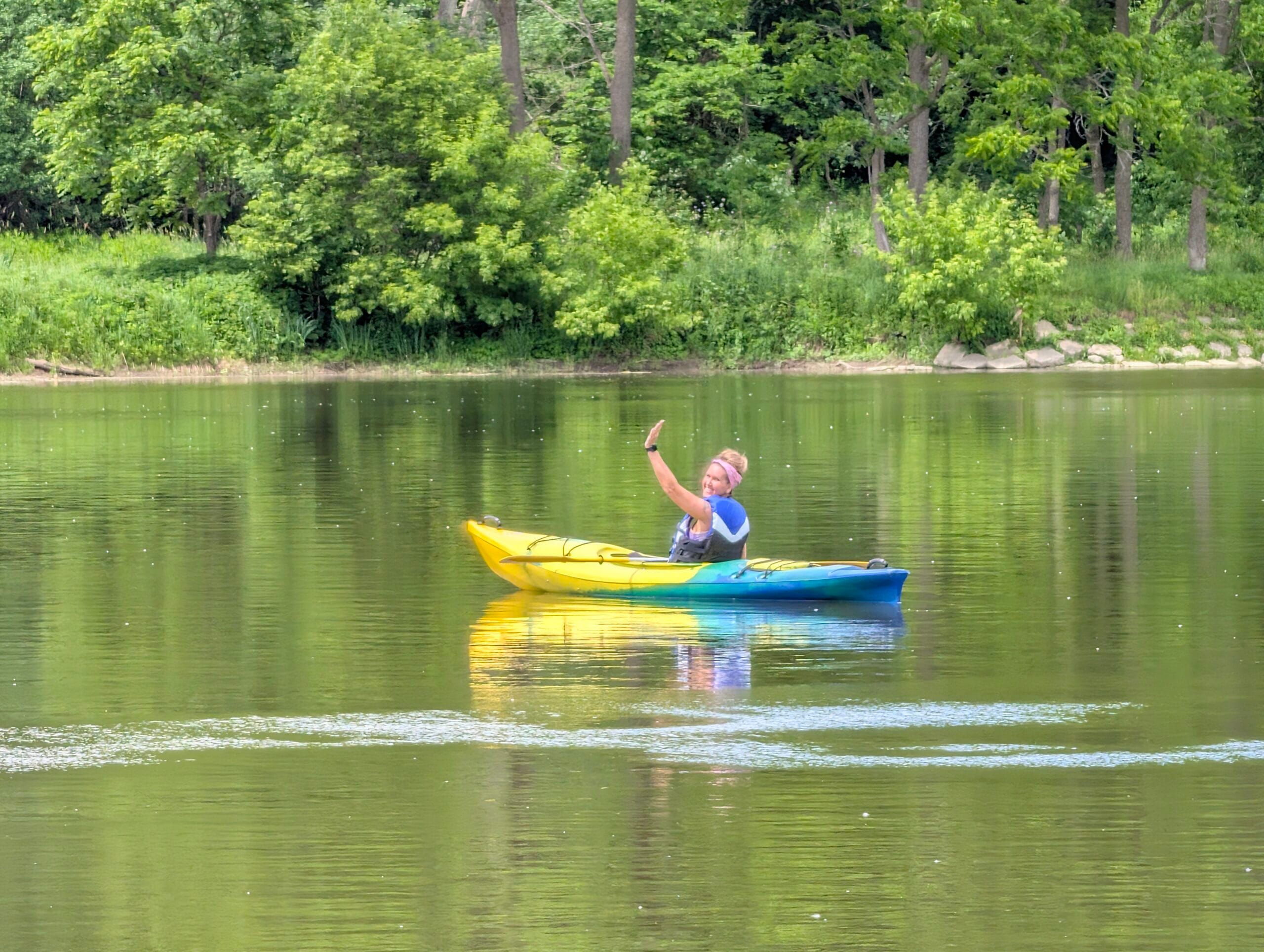 Solo kayaker from cambridge to glen morris challenging herself