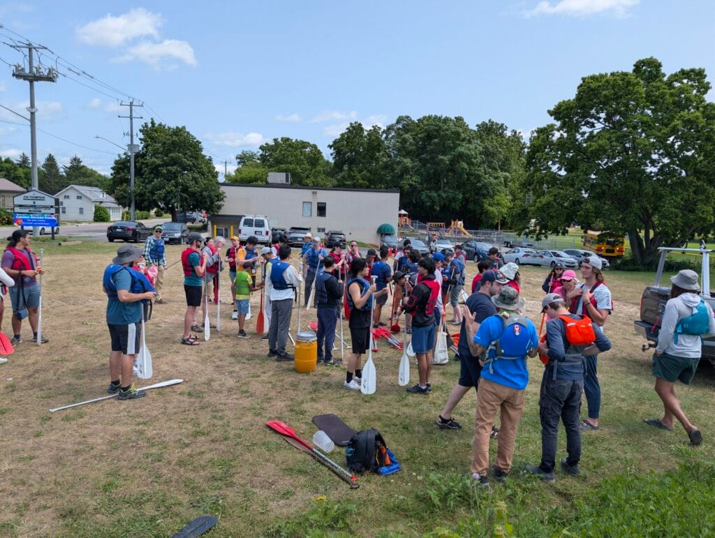 Google staff collecting at Joe Thompson Park in Kitchener
