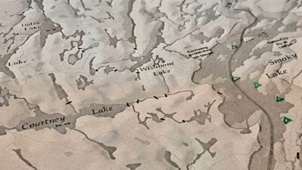 Topo map of noganosh provincial park