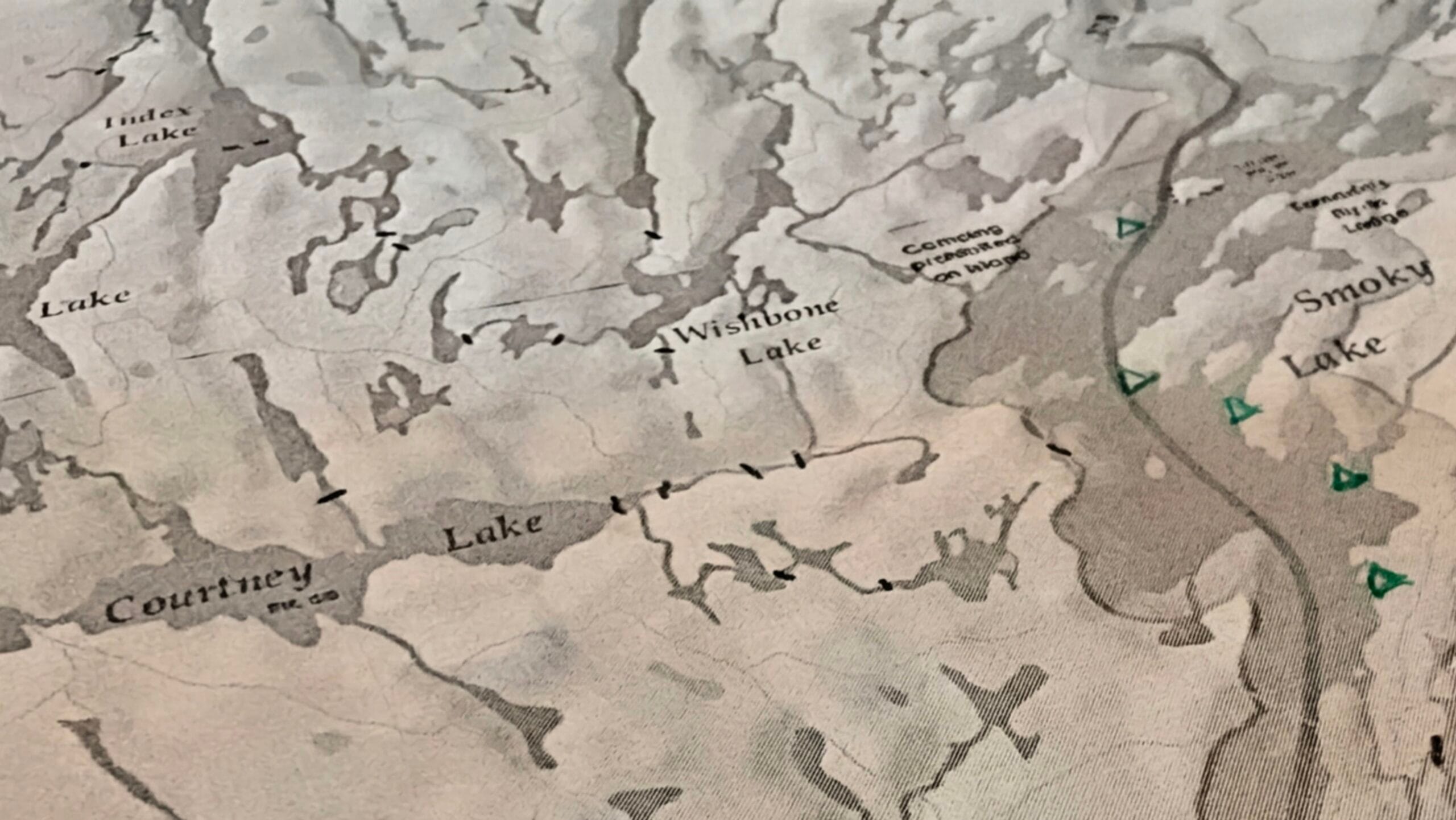 Topo map of noganosh provincial park
