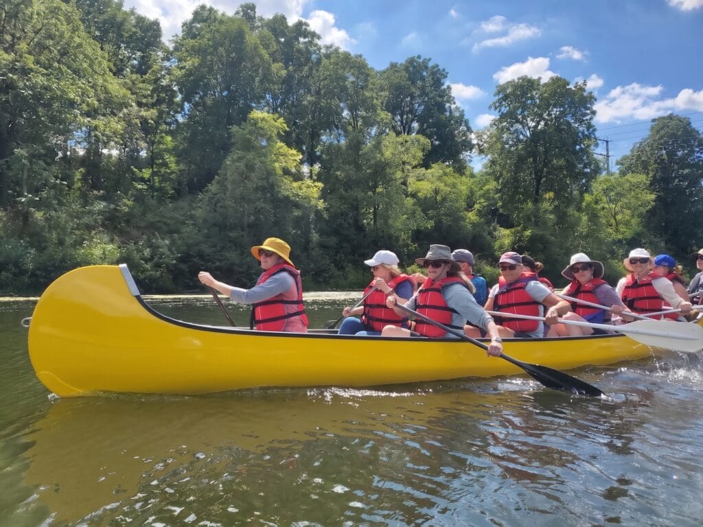 Updated voyageur canoes seniors group in cambridge